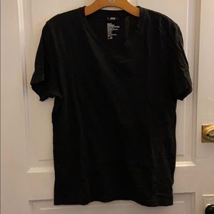 H&M Black V-Neck Tee